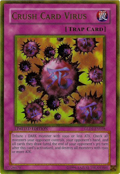 Crush Card Virus [GLD1-EN038] Gold Rare Yu-Gi-Oh!