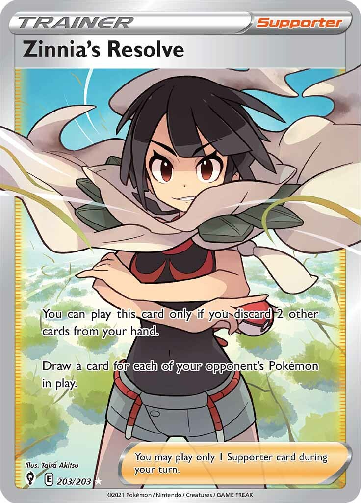 Zinnia's Resolve (203/203) [Sword & Shield: Evolving Skies] Pokémon
