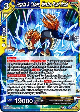 Vegeta & Cabba, Master-Pupil Bond (XD1-08) [Assault of the Saiyans] Dragon Ball Super