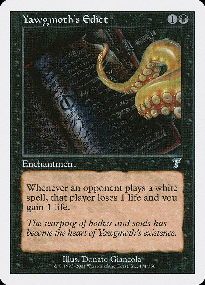 Yawgmoth's Edict [Seventh Edition] Magic: The Gathering