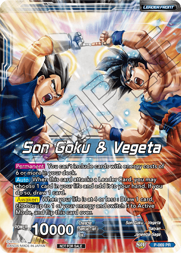 Son Goku & Vegeta // Miracle Strike Gogeta (Gold Stamped) (P-069) [Mythic Booster] Dragon Ball Super
