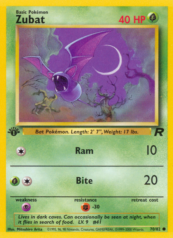 Zubat (70/82) [Team Rocket 1st Edition] Pokémon