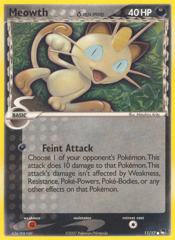 Meowth (11/17) (Delta Species) [POP Series 5] Pokémon