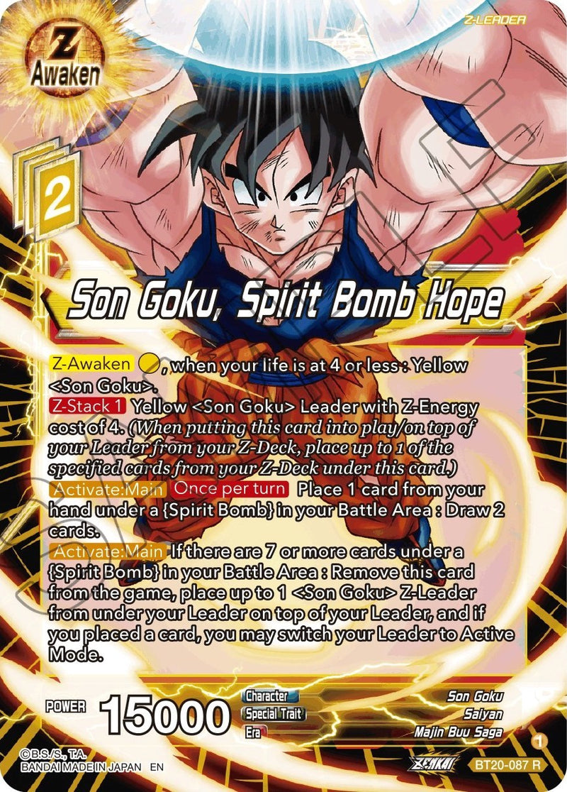 Son Goku, Spirit Bomb Hope (BT20-087) [Power Absorbed] Dragon Ball Super