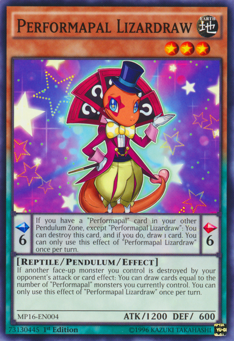 Performapal Lizardraw [MP16-EN004] Common Yu-Gi-Oh!