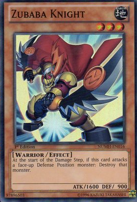 Zubaba Knight [NUMH-EN016] Super Rare Yu-Gi-Oh!