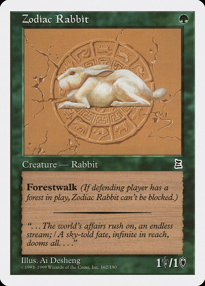 Zodiac Rabbit [Portal Three Kingdoms] Magic: The Gathering